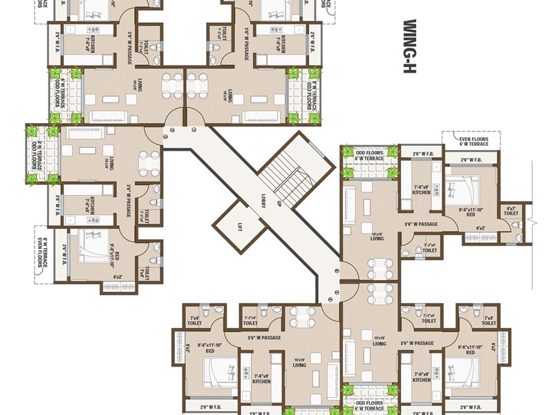 Sound Delight Wing H Typical Floor Plan
