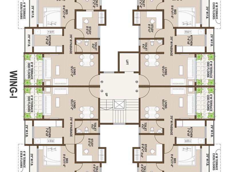 Sound Delight Wing I Typical Floor Plan