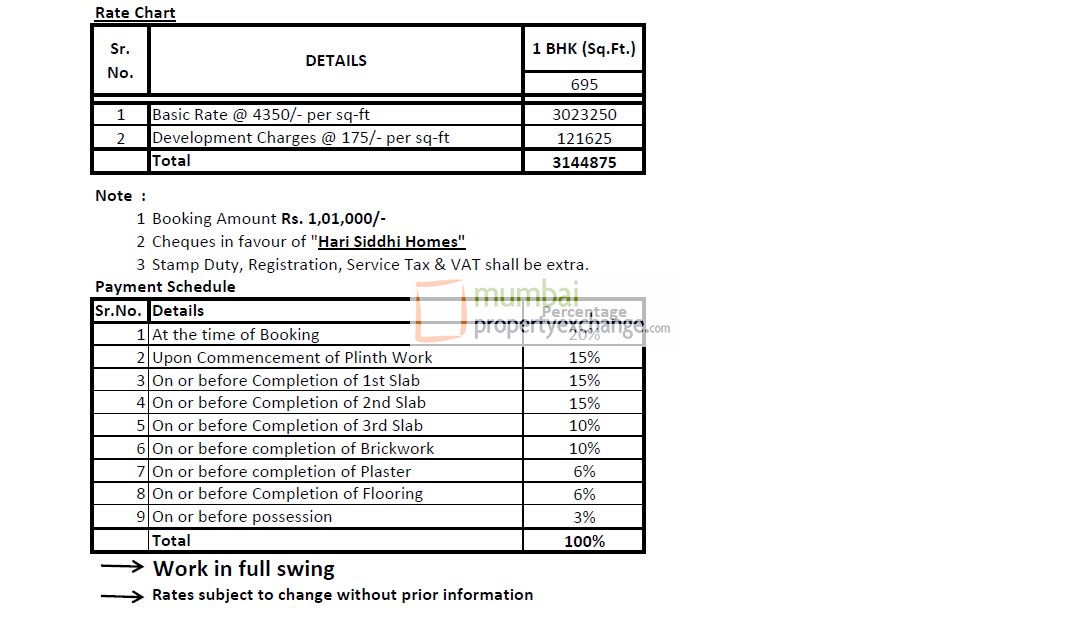 Cost Sheet