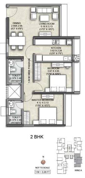 Kalpataru Yashodhan 2BHK Wing A