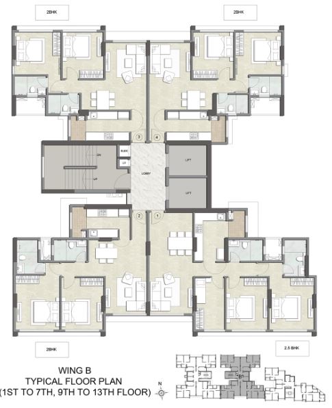 Kalpataru Primus Wing B Typical Flrpln