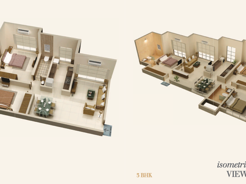 2 and 5 BHK 