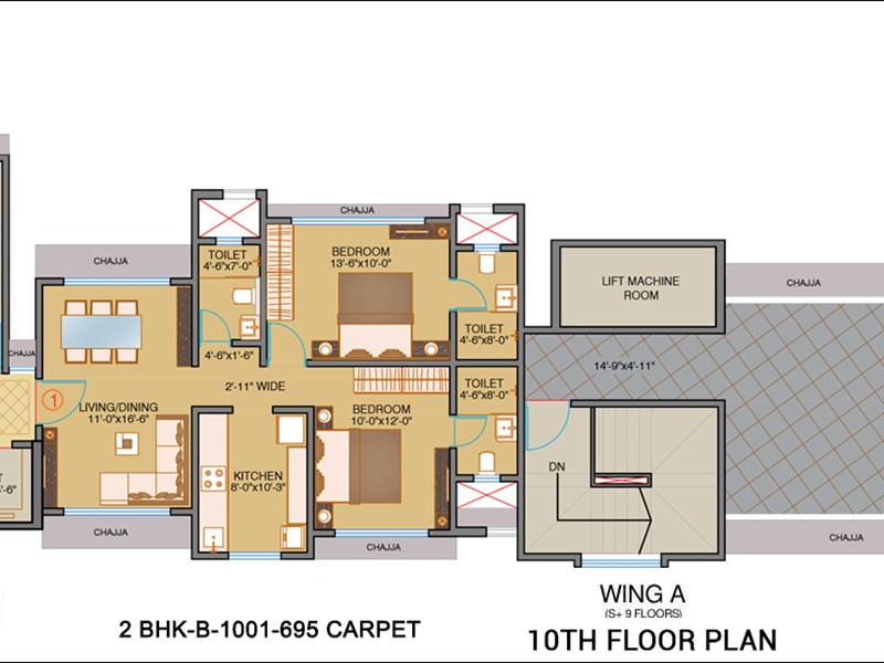 Shamik Crimson Bay 10th Floor Typical Plan