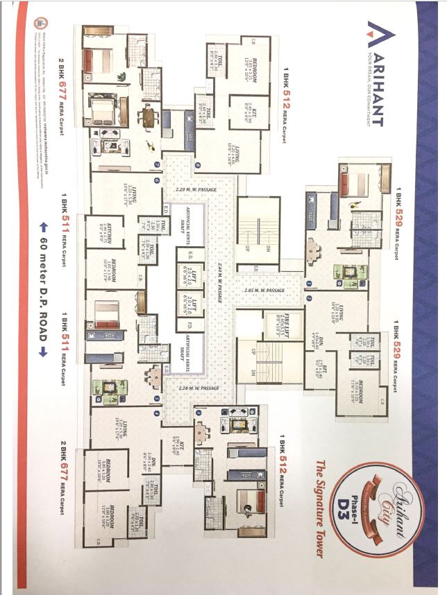 Arihant City Signature Tower Typical Floor Plan