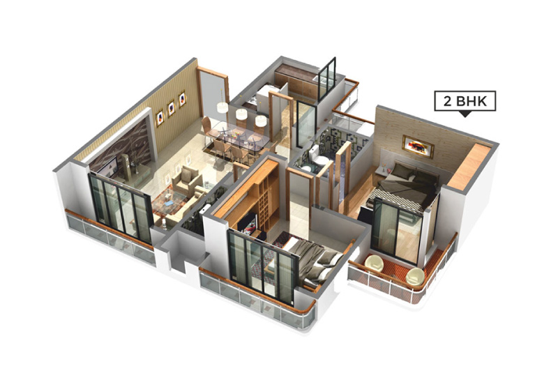 Bhairaav Signature 2BHK Plan