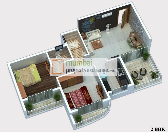 2BHK plan