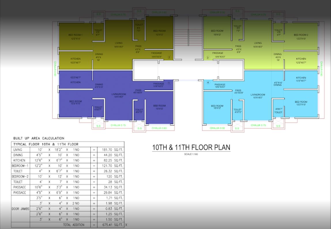 New Jagdamba 10th-11th Floor Plan