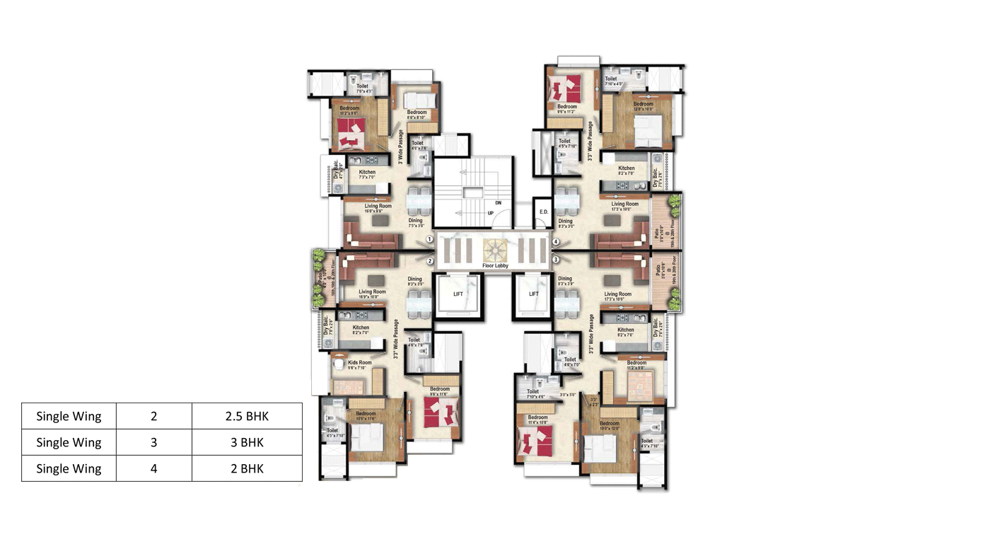 18,19,20 Floor Plan