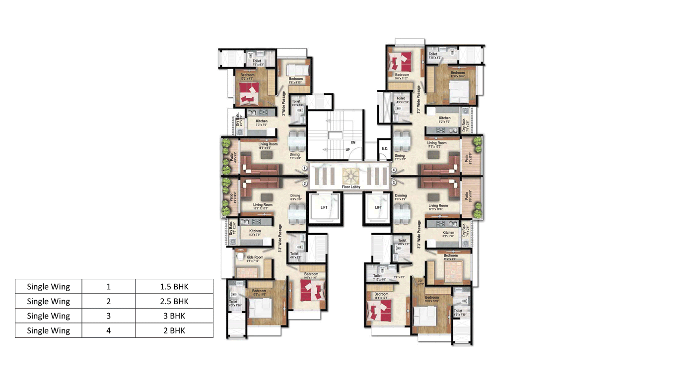 21st Floor Plan