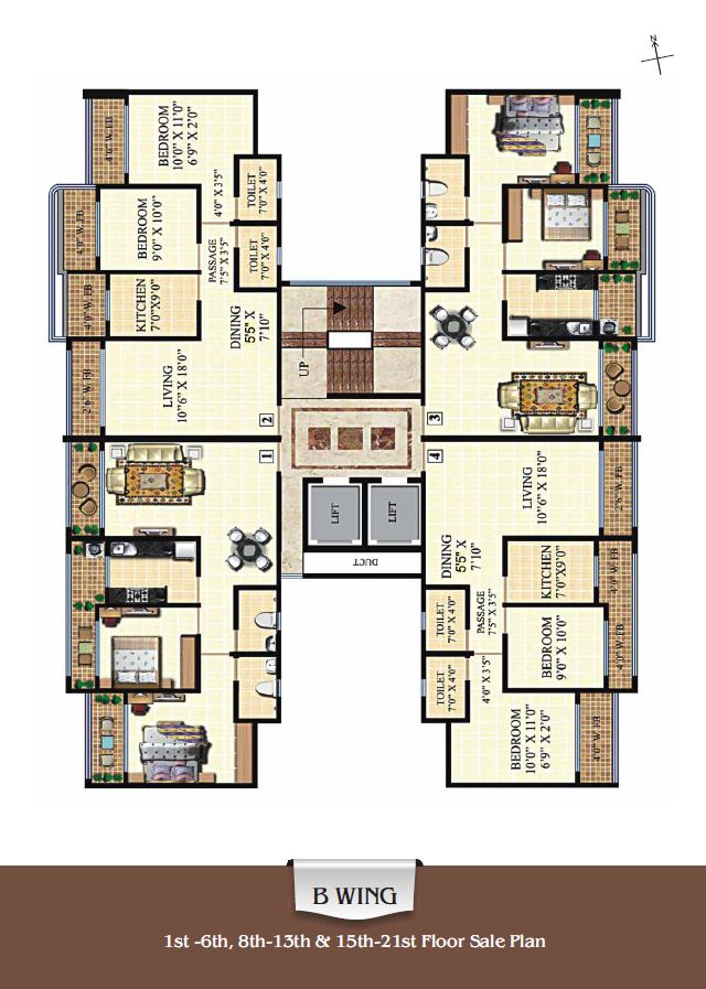 B wing Floor Plan