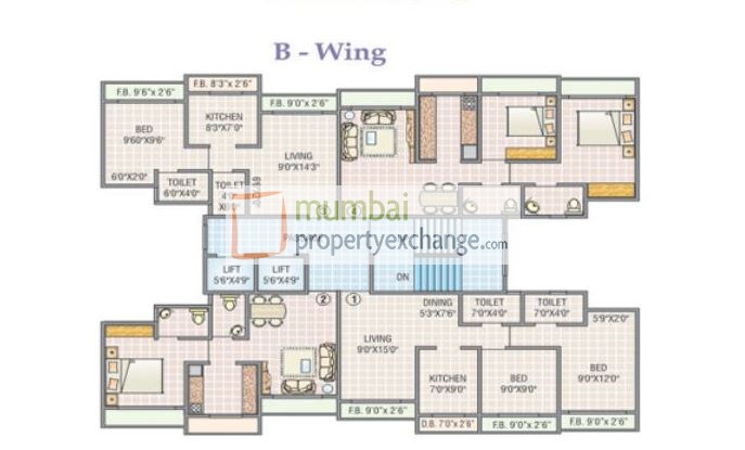 B Wing Floor plan