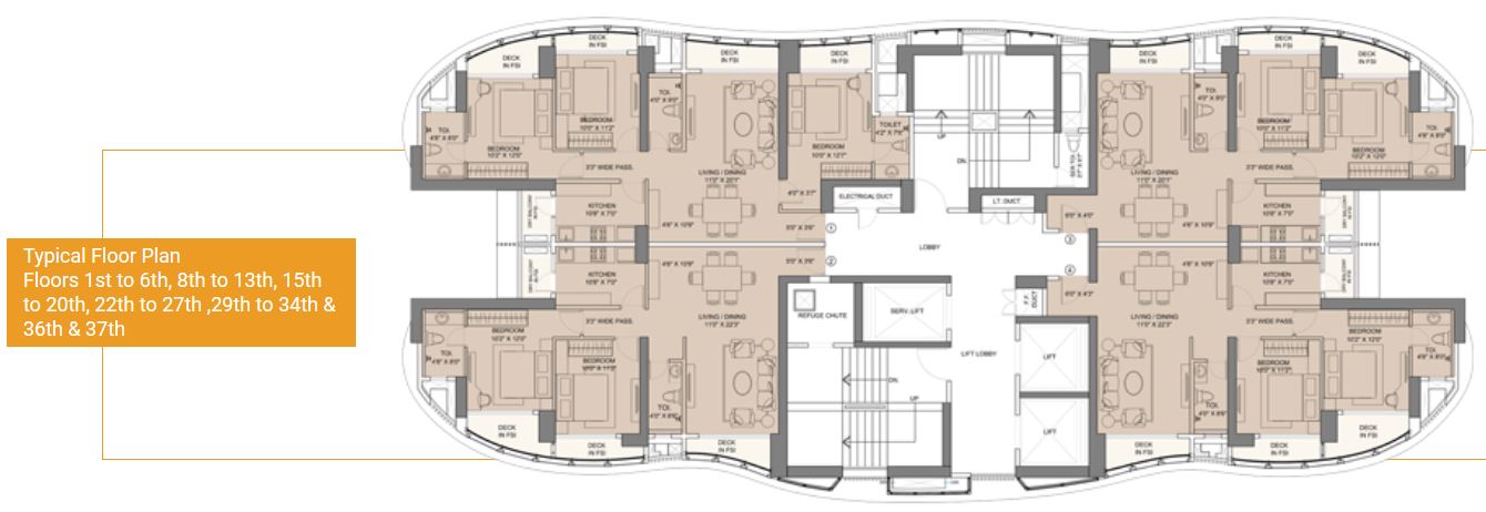 Avenue 1 Typical Floor Plan 1