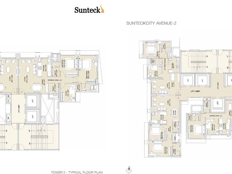Sunteck City Avenue 2 Tower II Typical Floor Plan