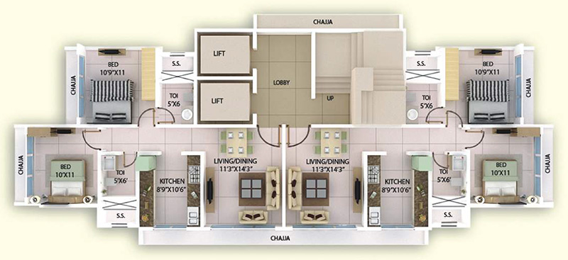 16012 Oth Floor Plan - Ishaan, Khar West