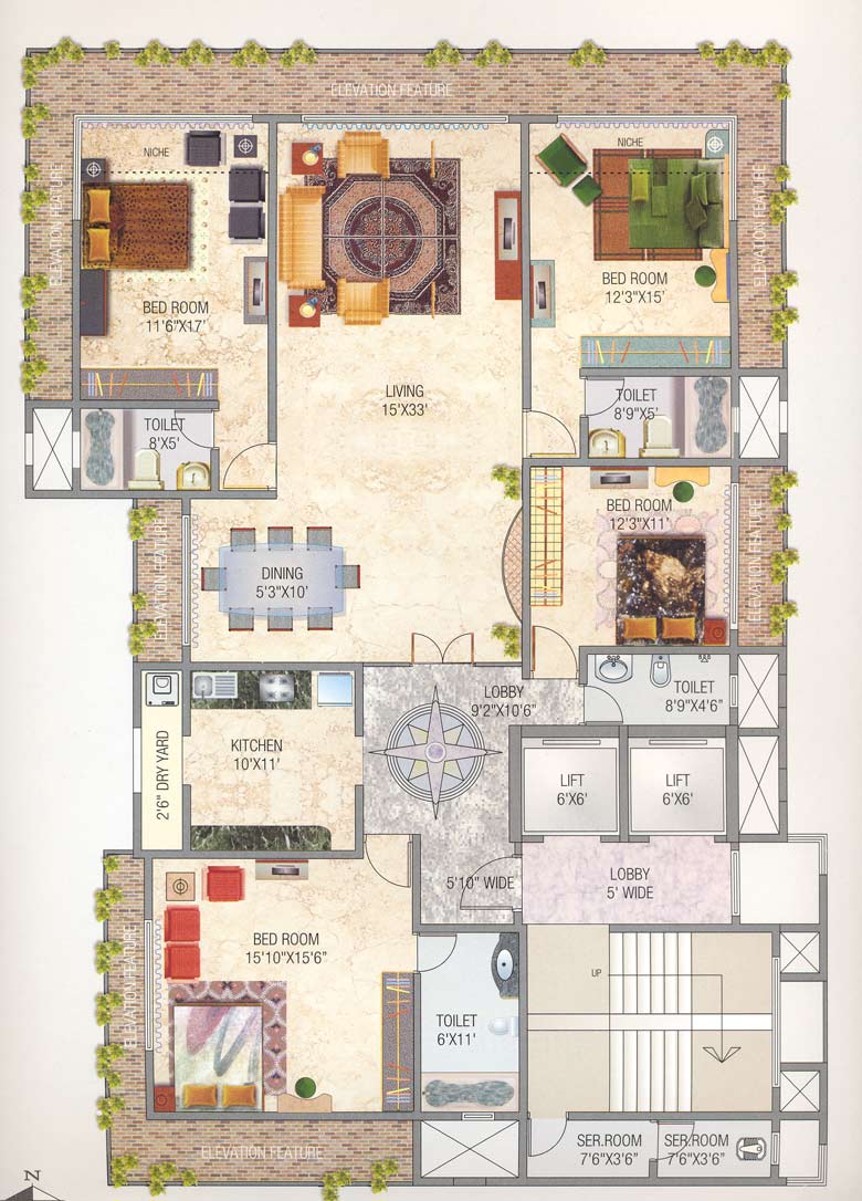 floor plan 2nd to 9th