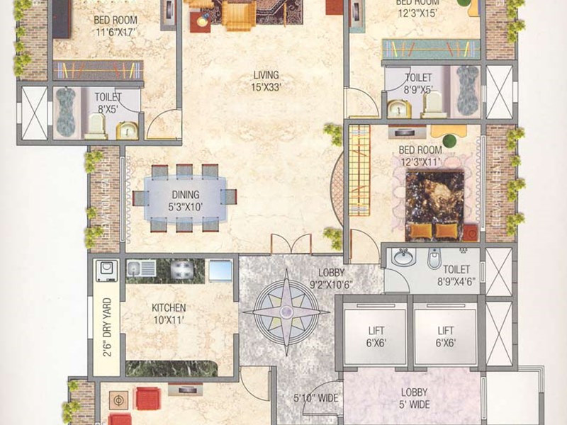 floor plan 2nd to 9th