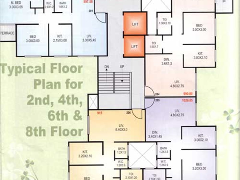 2-4-6-8 Floor Plan