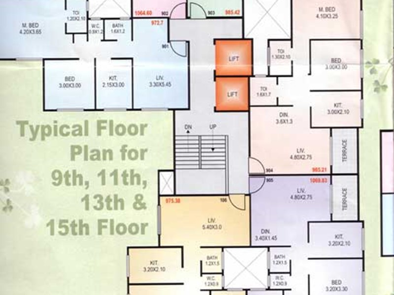 9-11-13-15 Floor Plan