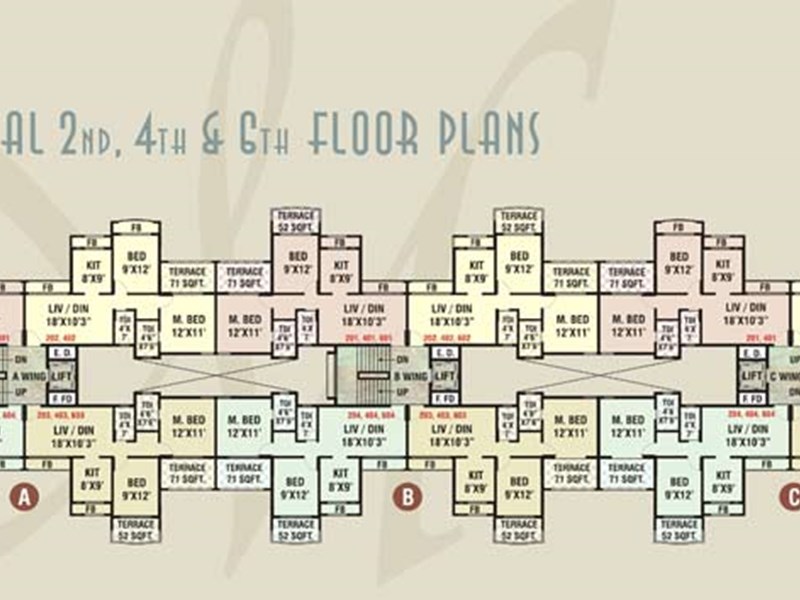 2nd 4th 6th floor plan