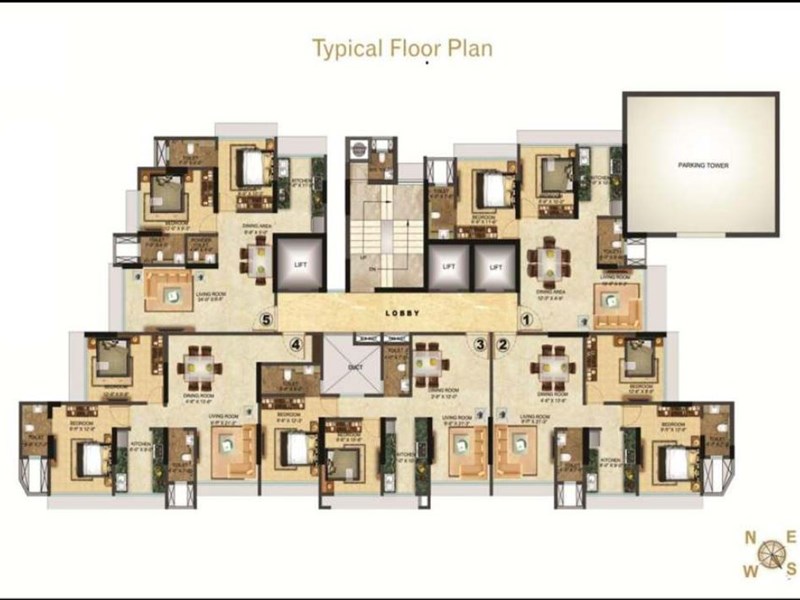 Sethia Grandeur Typical Floor Plan