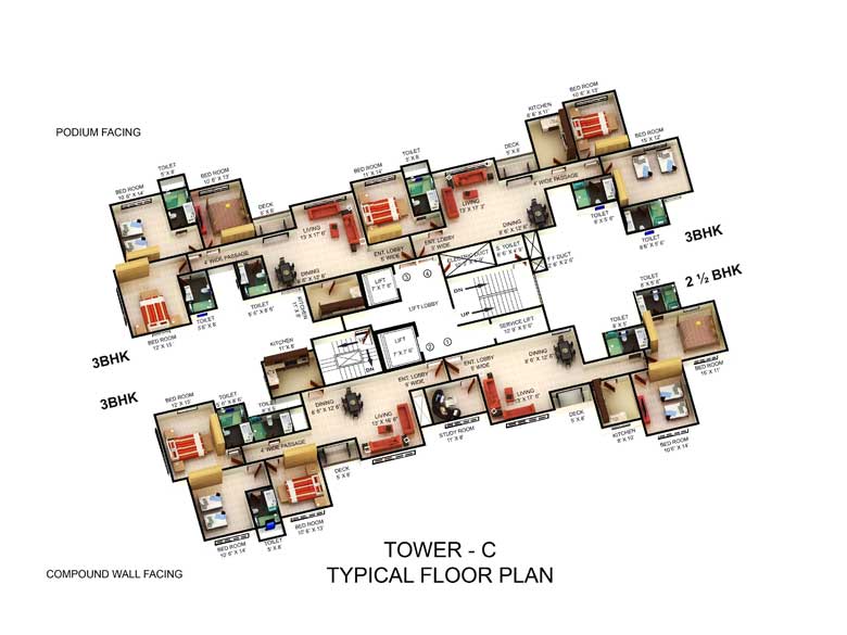 Flat on rent in Mahindra Splendour, Bhandup