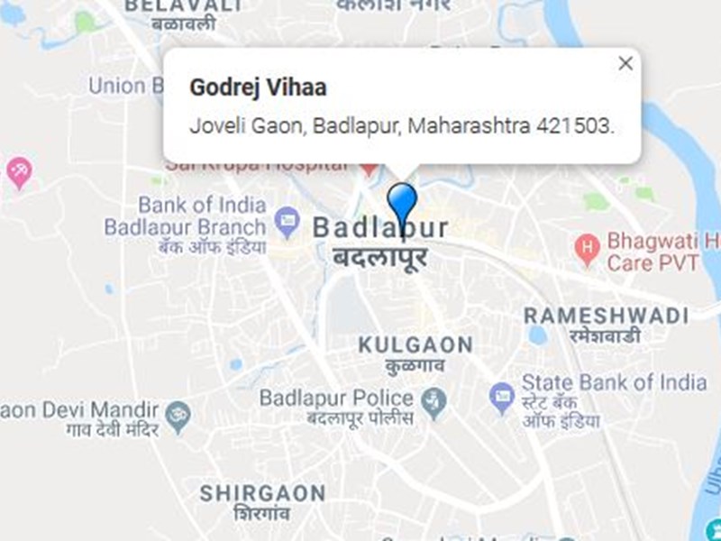 Godrej Vihaa Badlapur location1