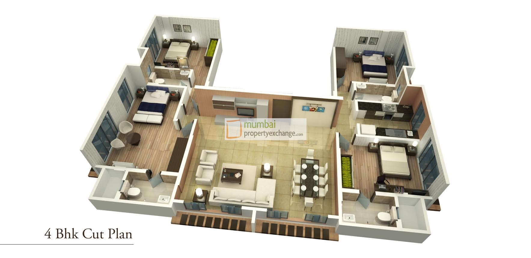 4 BHK Floor Plan
