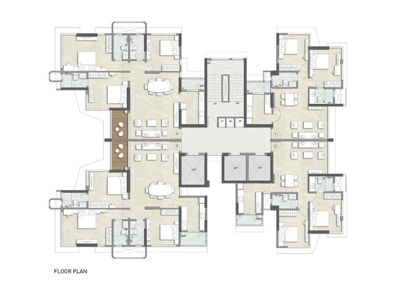 Kalpataru Woodsville Typical floor plan