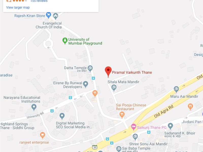 Piramal Vaikunth Location Map