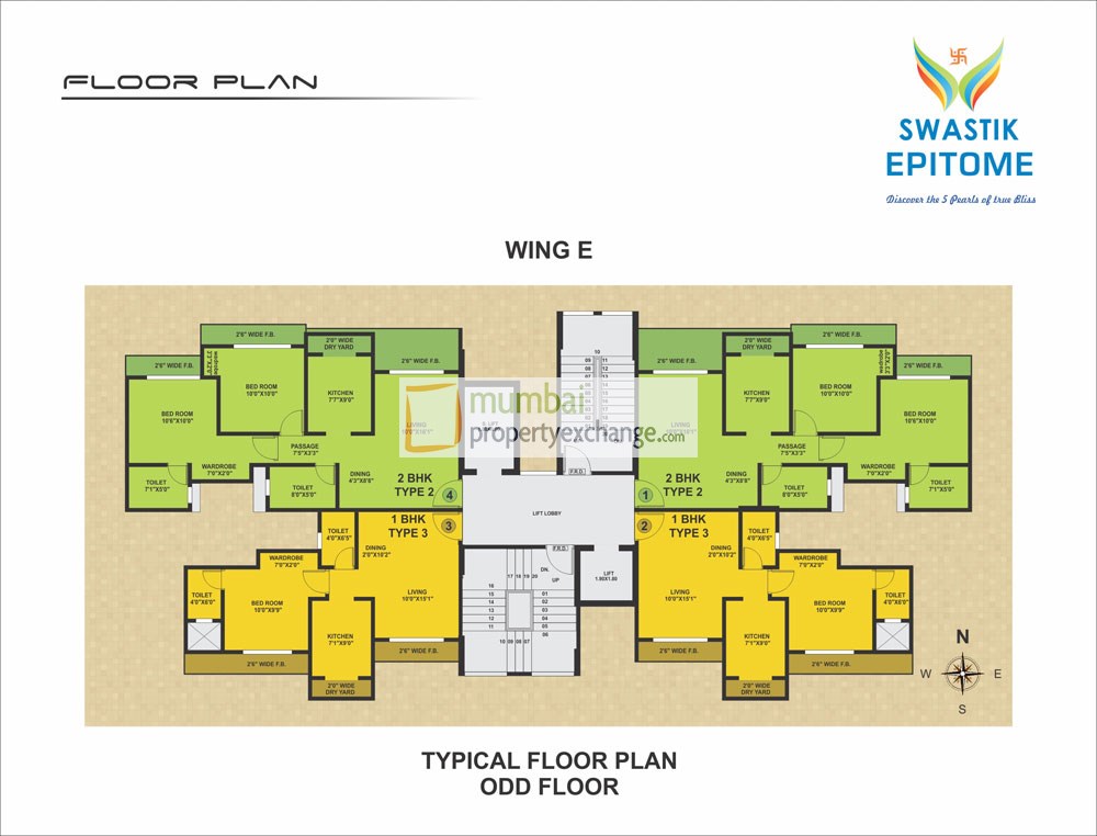 Wing E Odd Floor Plan