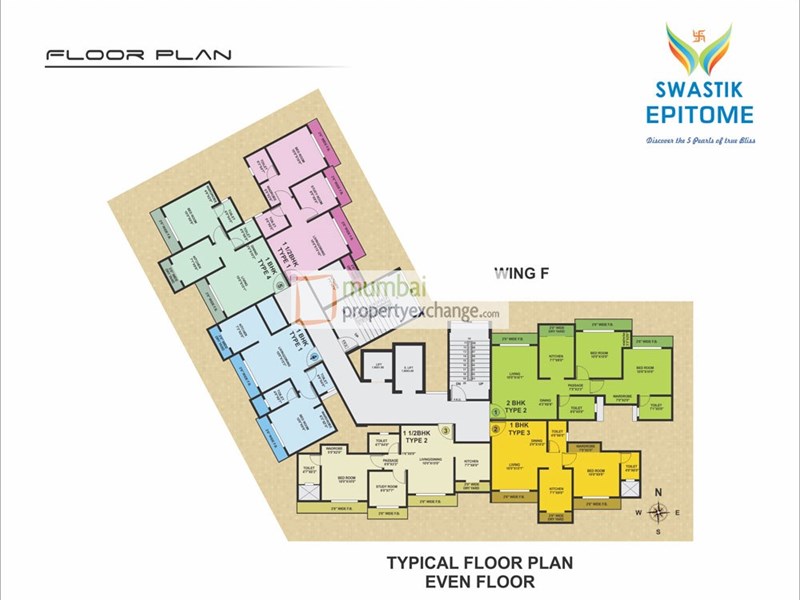Wing F Typical Floor plan