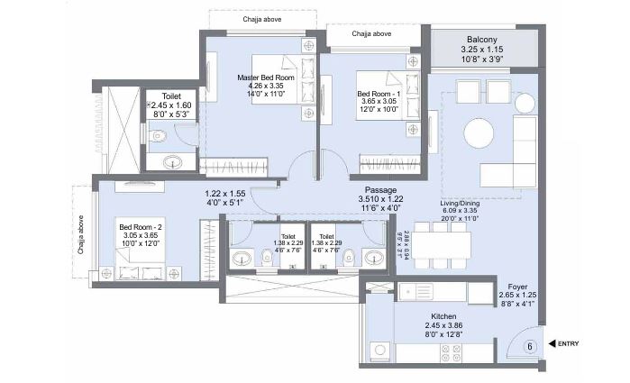Emerald Isle 3BHk Type 2