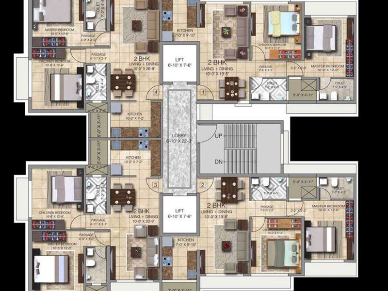 Ananda Residency Typical Floor Plan Tower D