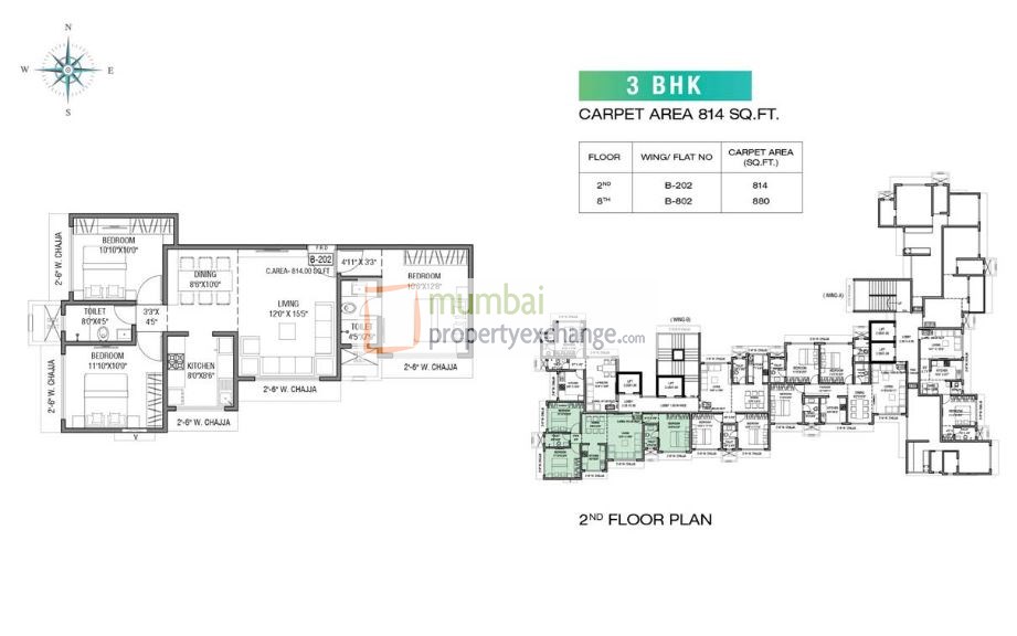 3 BHK Floor Plan