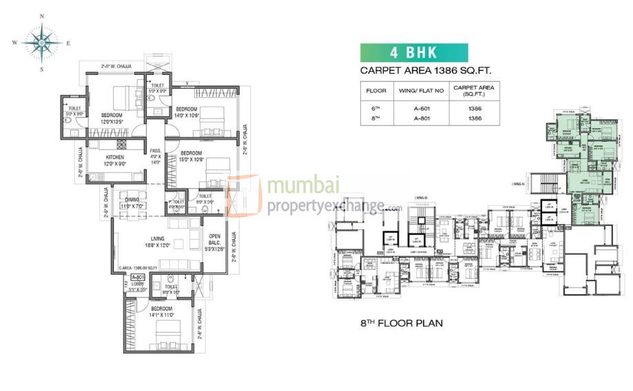 4 BHK Floor Plan