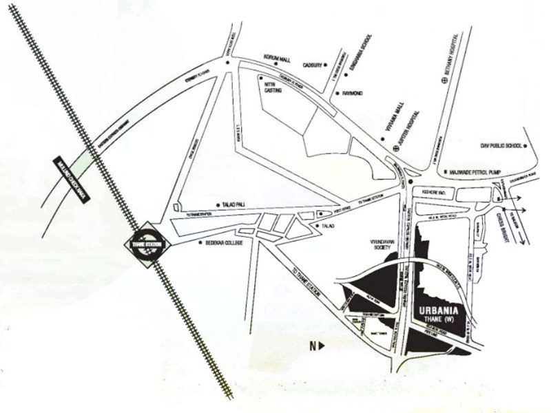 Rustomjee Urbania Aurelia Thane Location map