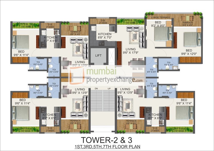 Tower 2 Odd Floor Plan