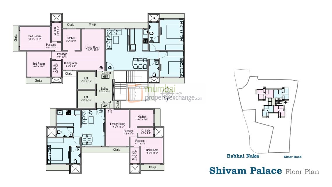 1 BHK Floor plan