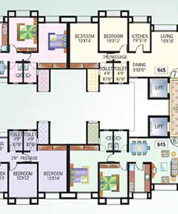 Flat on rent in Dosti Blossom, Wadala