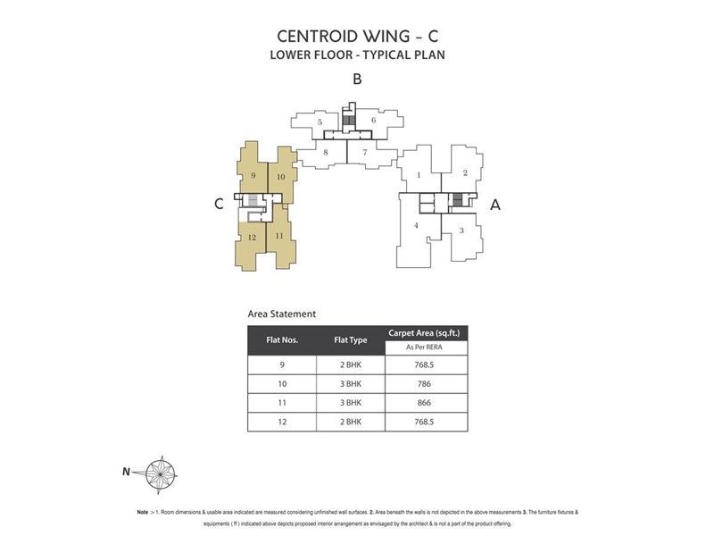 Centroid Wing C Typical Lower Floor Plan