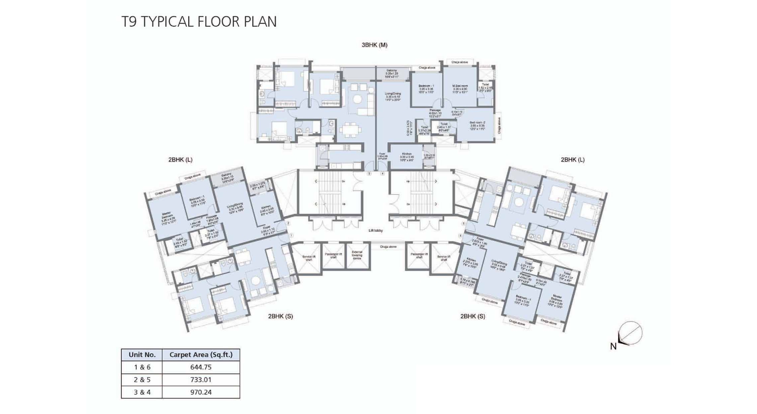 Emerald Isle Tower 9 Typical Floor Plan