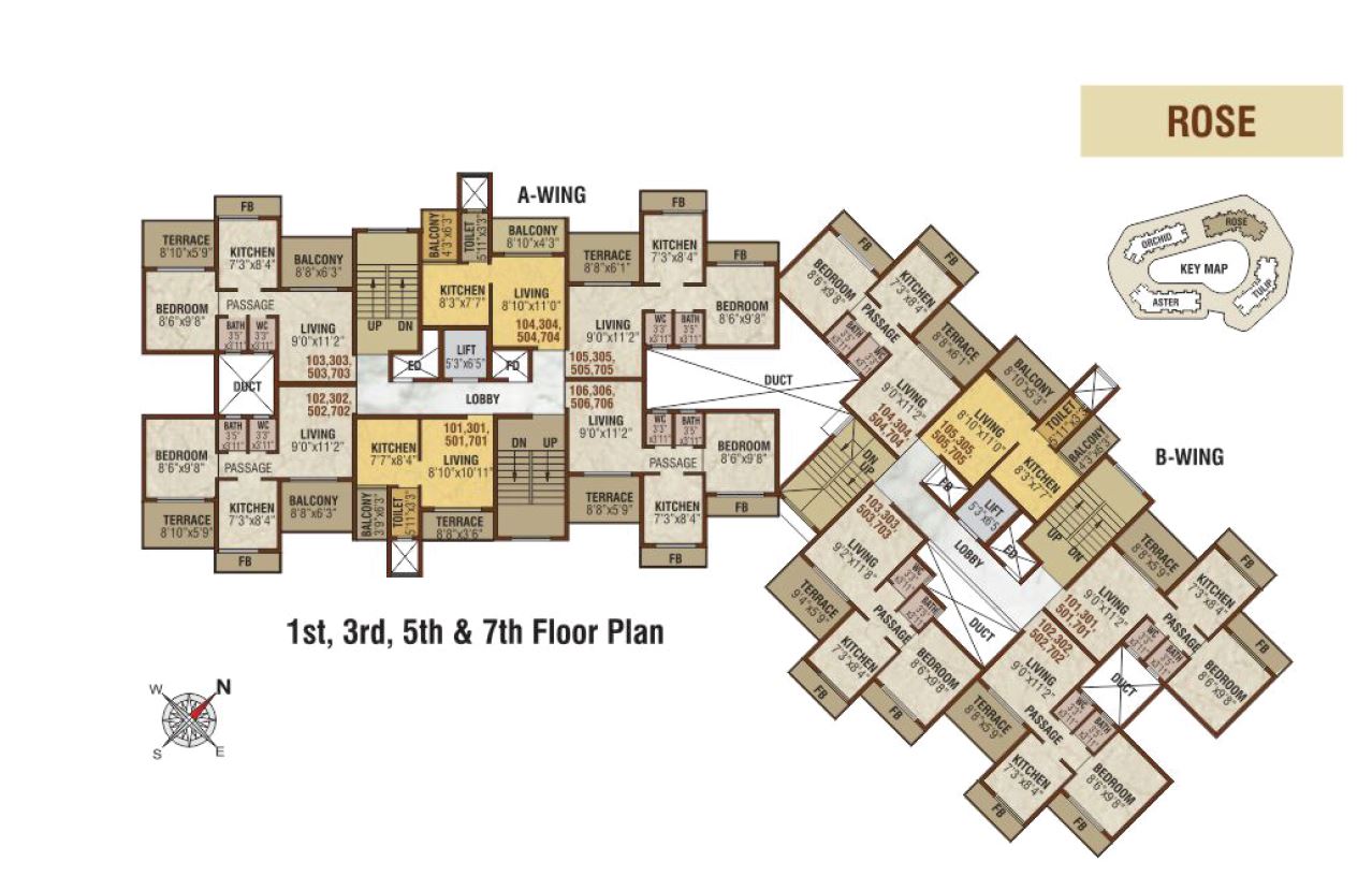 Emperia Garden Rose Typical Floor Plan Odd