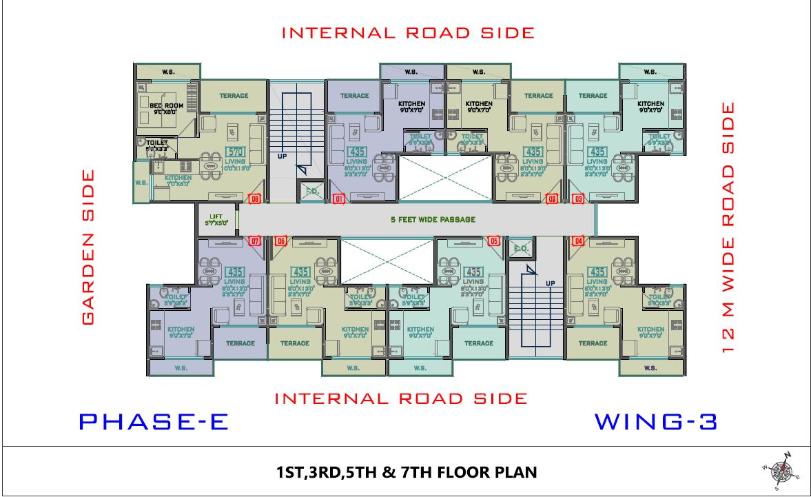 Akshar Rivergate Phase E Wing 3 Type-1