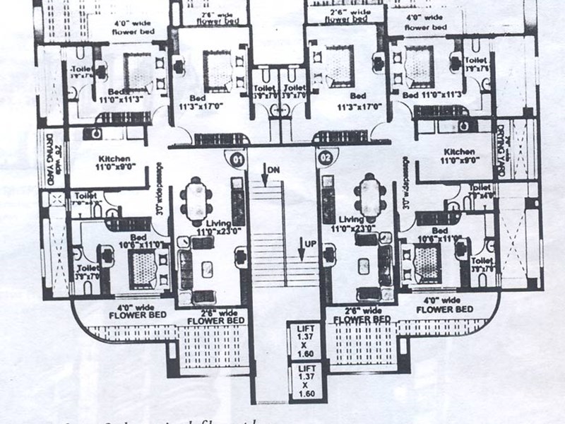 4 and 6 Floor Plan