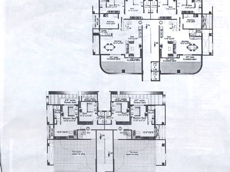 8 and 9 Floor Plan