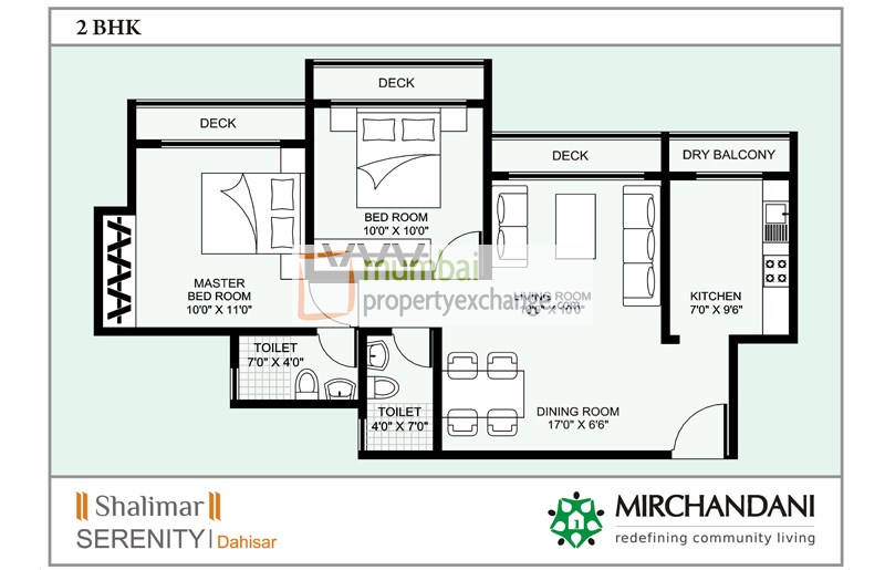 2BHK Floor Plan