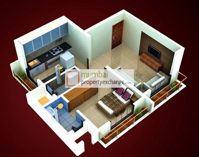 23618 Oth 1 BHK Floor Plan - Arpit, Andheri East