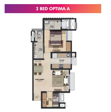 Lodha Upper Thane 2BHK Optima A