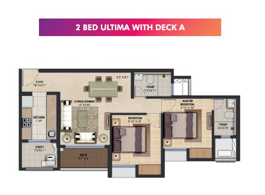 Lodha Upper Thane 2BHK Ultima with Deck A