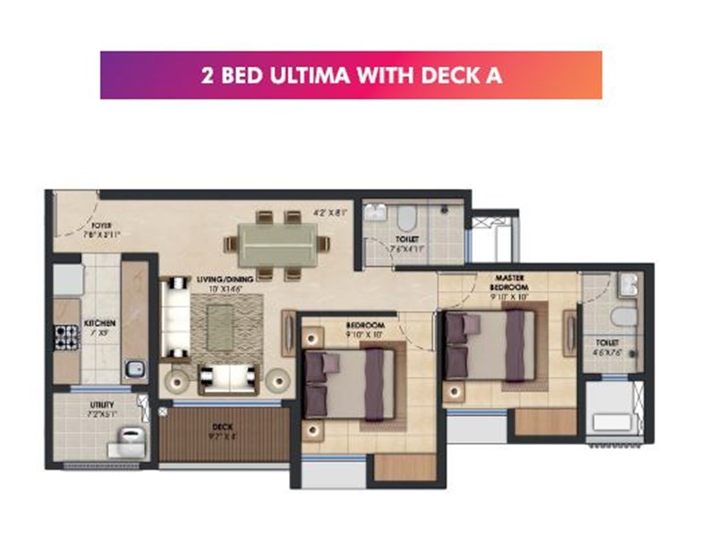 Lodha Upper Thane 2BHK Ultima with Deck A